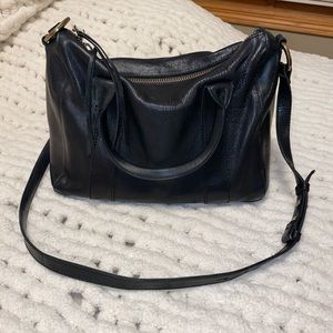 Madewell Prague Satchel black leather